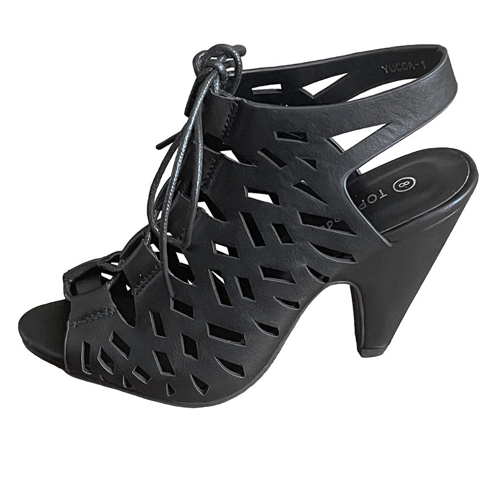 Top Moda Yucca-1 Cutout Heeled Sandals 3-Pair Wholesale Packs (Sizes 5–10) - Picture 4 of 4